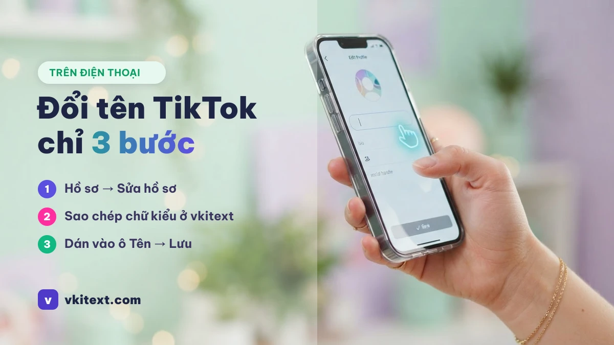 Cách đổi tên hiển thị TikTok trên điện thoại trong 3 bước