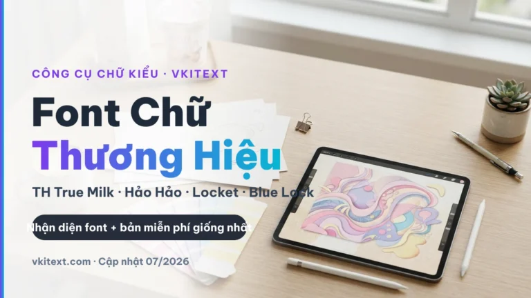 Font chữ theo logo thương hiệu TH True Milk, Hảo Hảo, Locket, Blue Lock